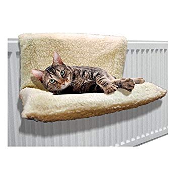 Invero® Cat Dog Puppy Pet Radiator Bed Warm Fleece Beds Basket Cradle Hammock Animal