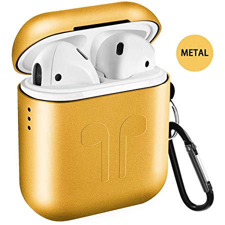 Metal Airpods Case, Full Protective Skin Cover Accessories Kits Compatible with Airpods 1&2 Charging Case[Not for Wireless Charging Case]