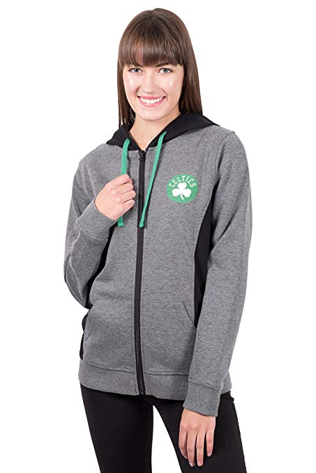 UNK NBA Women's Full Zip Hoodie Sweatshirt Dime Jacket, Charcoal