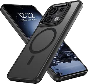 DUEDUE Funda Magnética para Xiaomi Redmi Note 13 Pro 5G/Poco X6 5G(No para 4G) Carcasa Translúcido Mate Redmi Note 13 Pro Caso Ultradelgada Protección Grado Militar, Negro