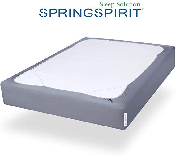 Box Spring Cover Queen Size with Smooth and Elastic Woven Material, Wrinkle & Fading Resistant, Washable，Dustproof