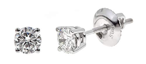 14K Gold Round-Cut Diamond Stud Earring (1/4-2 cttw, K-L Color, I2 Clarity)