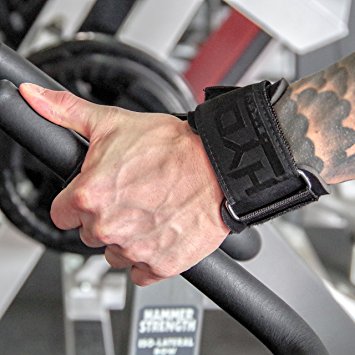 Premium Weight Lifting Straps - Power Grips with the Dual Functionality of Wrist Wraps & Gloves ★ LIFETIME GUARANTEE ★ Hydar Strength Range - Flexible Rubber Grip the Best Alternative to Lifting Hooks and Fat Gripz - Ideal for Heavy Duty Lifting & Bodybuilding – Padded Wrist Support for Push & Pull Movements and Powerlifting Workouts Deadlifts & Bench Press