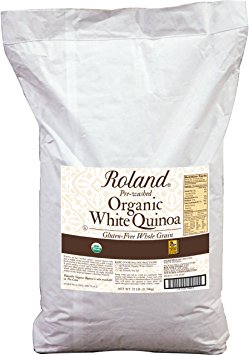 Roland Foods Organic Quinoa, White, 25 Pound