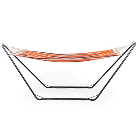 VonHaus Hammock with Metal Frame - Luxury Standing Swinging Hammock for Outdoor, Garden and Patio