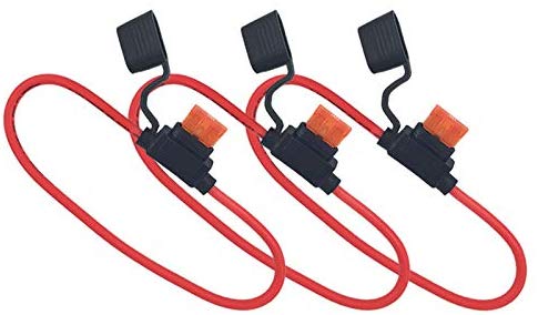 MCIGICM Inline Fuse Holder with 40A ATC Blade Fuse, 10 AWG, 3 Pack