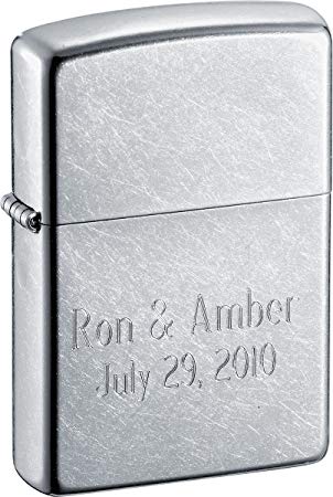 Personalized Zippo Lighter - Street Chrome - Free Engraving