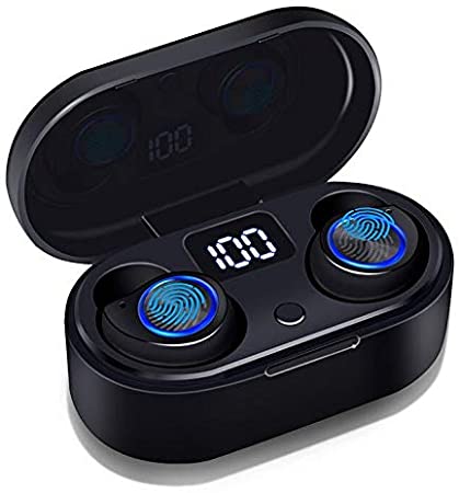 Bluetooth Earbuds, Oternal Rechargeable Wireless Earphones with Charging Case, LED Power Display, Smart Touch and Connect, HiFi Sound and Smart Noise Reduction, Automatic Pairing