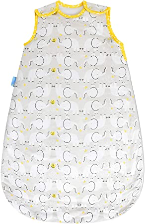Grobag Baby Sleeping Bag - 2.5 Tog Elephant Love Design 100% Cotton Unisex Nursery Side Zip Opening Sleep Sack (0-6 Months)