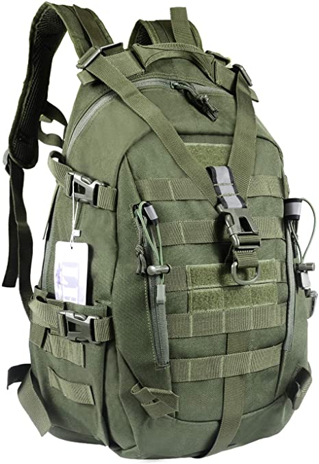 LHI Tactical Military Backpack for Hiking Daypack Camping Pack for Travel, Fishing, Climbing