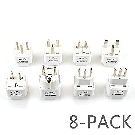 BESTEK [World Set] International Travel Worldwide Plug Adapter Set