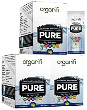 Organifi Pure Smart Packs - Organic Brain Boost Superfood Solution - 30 Single Serve Packets Per Box - Lemon Flavor - Revitalize & Alkalize for Daily Mental Focus - Gut-Cleansing Digestive Enzymes