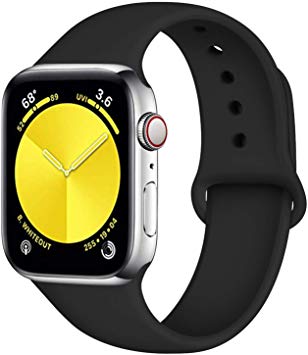 Zekapu Sport Strap Compatible with Apple Watch 38mm 42mm 40mm 44mm, Soft Silicone Replacement Classic Strap for iWatch Series 5 Series 4 Series 3 Series 2 Series 1, 18 Colours