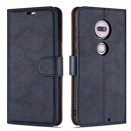 Case Collection Premium Leather Folio Cover for Motorola Moto G7 / G7 Plus Case (6.2") Magnetic Closure Full Protection Design Wallet Flip with [Card Slots] and [Kickstand] for Moto G7 Plus / G7 Case