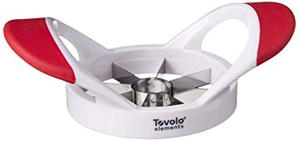 Tovolo 61-27312 Apple Slicer Corer Cutter Wedger Divider Ultra Sharp Stainless Steel Blades & Ergonomic Rubber Grip Handle One Red