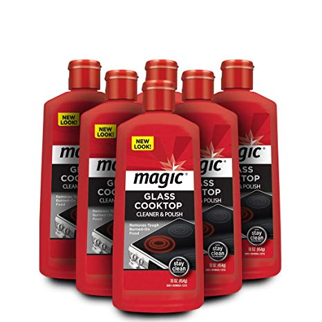 Magic Ceramic & Glass Cooktop Cleaner - 6 Pack - Professional Home Kitchen Cooktop Cleaner Polish Use On Induction Ceramic Gas Portable Electric