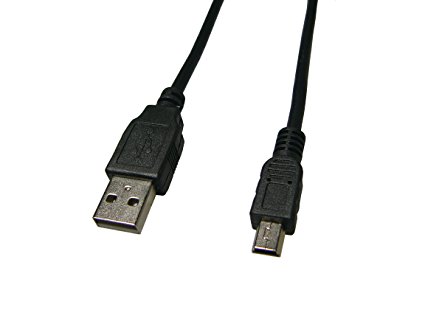 USB 2.0 Type A Male to 5 Pin Mini-B Male PS3 Camera Cable,15 ft, black