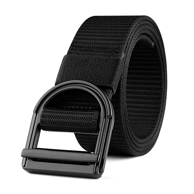 JASGOOD Men's Nylon Military Style Casual Army Outdoor Tactical Webbing Buckle Belt