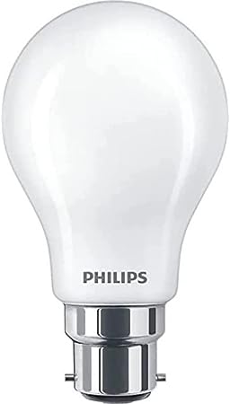 Philips LED Classic A60 Frosted Light Bulb [B22 Bayonet Cap] 40W, Warm White 2700K, Non Dimmable