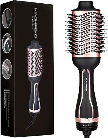 Magnifeko hair dryer brush blow dryer hot air brush one step hair dryer and styler volumizer