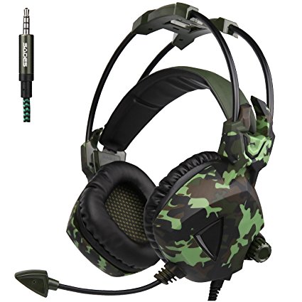 SADES Universal Over Ear Stereo Gaming Headset with Mic (SA931) - Green