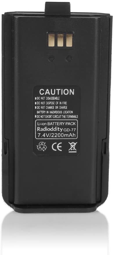 Radioddity Two Way Radio DMR Original Li-ion Battery 7.4V 2200mAh True High-Capacity Replacement Battery for GD-77, GD-77S, GA-510