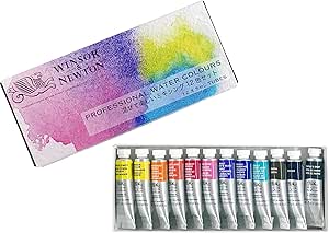 Windsor & Newton Watercolors, Windsor & Newton Professional Watercolors, Mixing Fun Mixing, Set of 12 Colors, 5ml