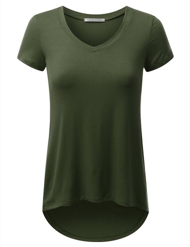 URBANCLEO Womens Hi-Lo Lightweight Jersey T-shirt (PLUS Size Available)