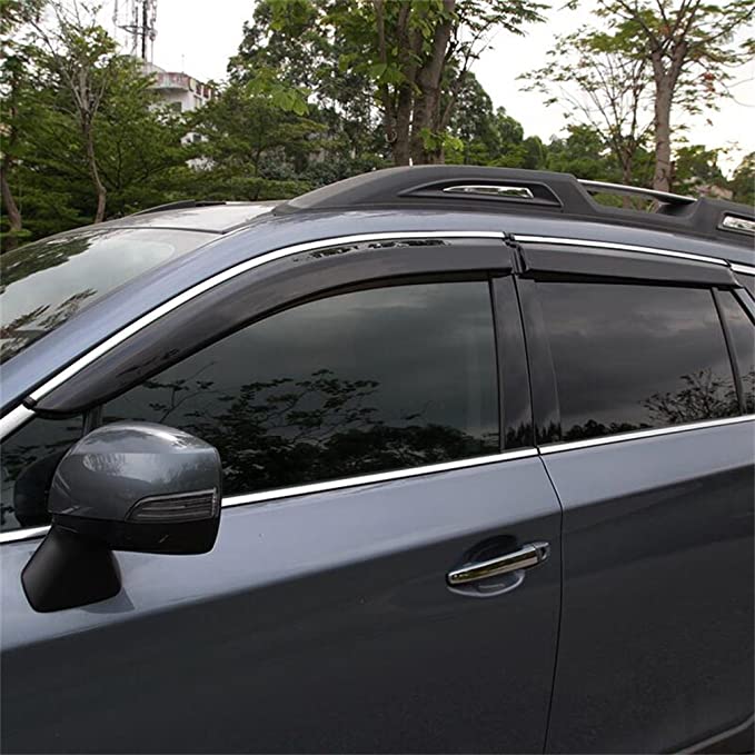 Vesul New Updated Side Window Visor Vent Rain Guard Shield Wind Deflectors Sun Shade Compatible with Subaru Outback Smoke Gray 2015 2016 2017 2018 2019 2020