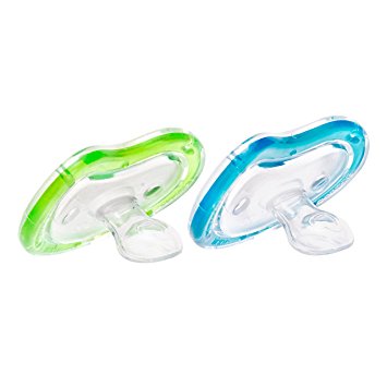 Munchkin Latch Lightweight Infant Orthodontic Pacifier, Blue/Green, 3  Months, 2 Count