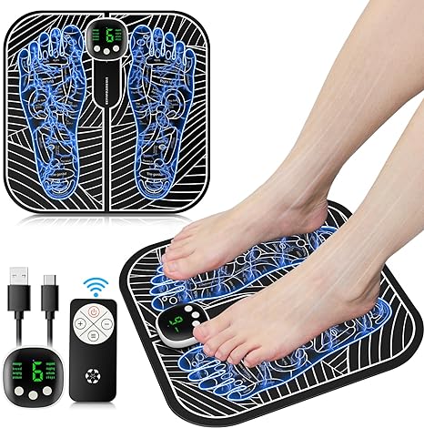 EMS Foot Massager EMS Foot Stimulator for Pain Relief Improve and Facilitate Muscle Performance in The Shoulder, Waistback, Back of The Neck, Arm, Leg