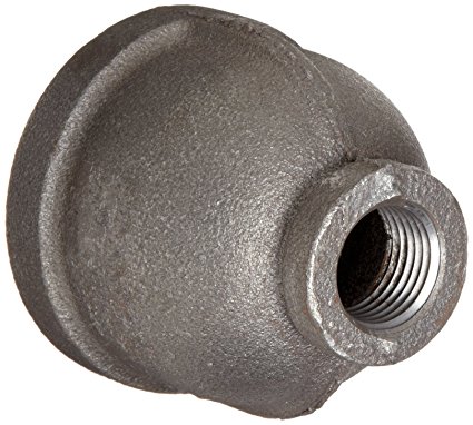 Anvil 8700134250, Malleable Iron Pipe Fitting, Reducer Coupling, 3/4" x 1/4" NPT Female, Black Finish