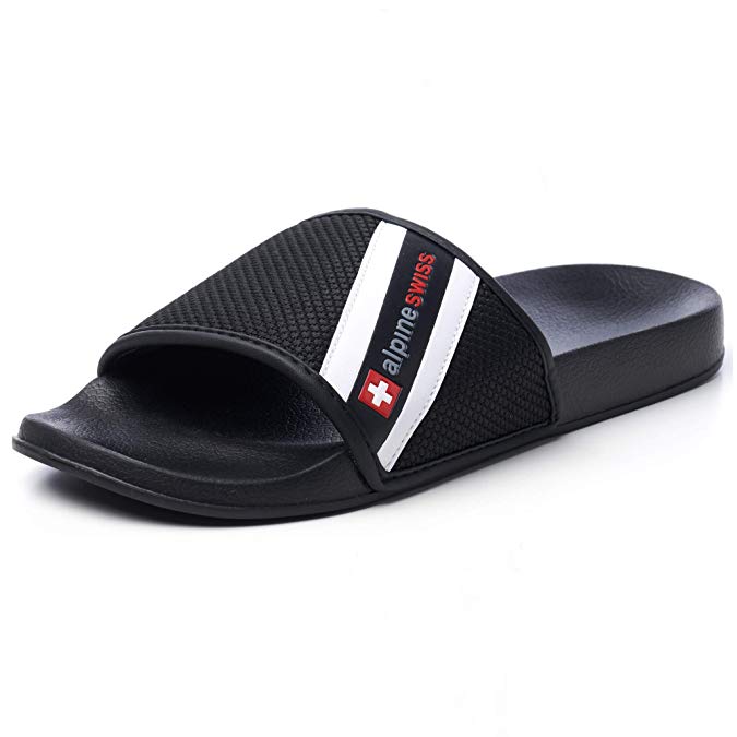 alpine swiss Mens Athletic Comfort Slide Sandals