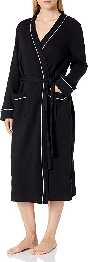 Amazon Essentials Women's Lightweight Waffle Full-Length Robe