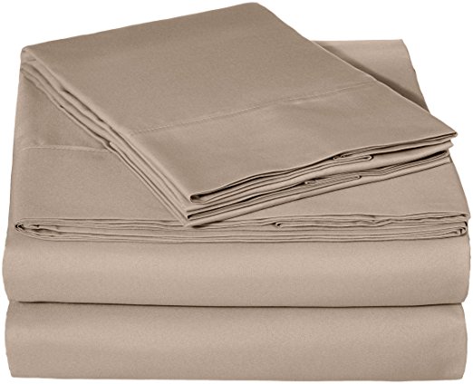 AmazonBasics Microfiber Sheet Set - Full, Taupe