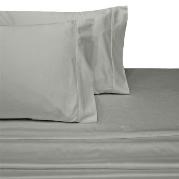 Ultra Soft & Exquisitely Smooth Genuine 100% Egyptian Cotton 800 Thread Count Sheet Sets, Lavish Sateen Solid, Deep Pockets (18" Pockets), 4 Piece Queen Size Sheet Set, Solid, Gray