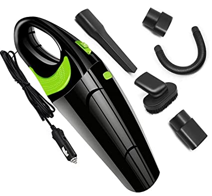 Lasko Car Vacuum Cleaner - LACOSSI Portable & Corded High Power for Car Cleaning Car Accessories, DC 12V, 120W 5.5 KPA, Air Ionizer by Bedroom and Home (EG-126-Green-Car-Vacuum 30/3)