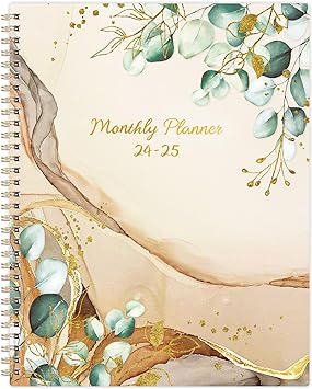 Monthly Planner 2024-2025 - 2 Year Monthly Calendar/Planner 2024-2025, Jan 2024 - Dec 2025, 9" x 11", 24 Monthly Tabs, Two-Side Pocket, Twin-Wire Binding, Note Pages, Holidays & Julian Dates