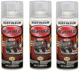 Rust-Oleum Automotive 260771 11-Ounce 2000 Degrees High Heat Spray, Gloss Clear (3-(Pack))