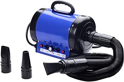 HOMCOM SÉCHOIR Professionnel SÈCHE-Poils TOILETTAGE pour Chiens Chats Animaux 2400W (Bleu)