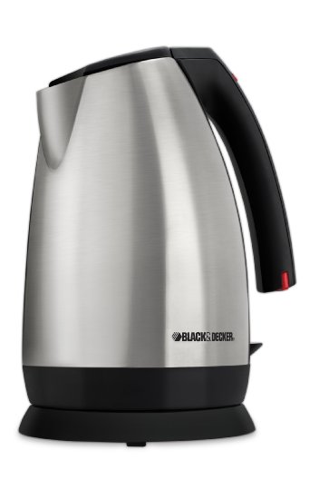 Black & Decker JKC650 Smart Boil 1-2/3-Liter Cordless Electric Kettle, Stainless-Steel