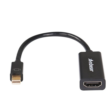 Mini DisplayPort to HDMI,Anbear Gold Plated Mini Display port(ThunderboltTM Port Compatible) to HDMI HDTV Male to Female Converter Adapter