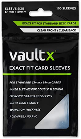 Vault X Exact Fit Trading Card Sleeves - High Clarity Perfect Fit Inner Sleeves for TCG (100 Pack)