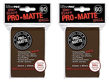 120 Ultra Pro Brown SMALL PRO-MATTE Deck Protectors Sleeves Colors Yugioh Vanguard [2 Packs of 60]