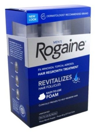 Rogaine Mens Regrowth Foam 5% Unscented 3 Month Supply