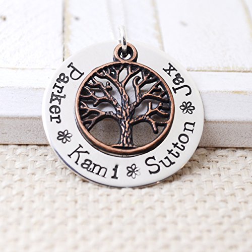 Personalized Sterling Silver & Copper Family Tree Necklace - Love it Personalized