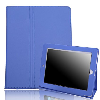 HDE iPad 1 Case - Slim Fit Leather Cover Stand Folio with Magnetic Closure for Apple iPad 1 1st Generation (Periwinkle)