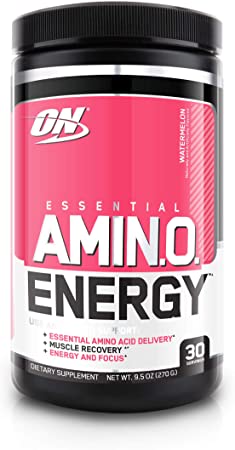 Optimum Nutrition Amino Energy - Pre Workout with Green Tea, BCAA, Amino Acids, Keto Friendly, Green Coffee Extract, Energy Powder - Watermelon, 30 Servings