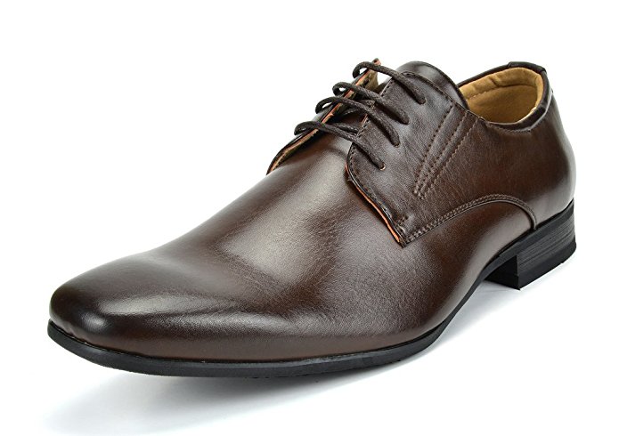 BRUNO MARC NEW YORK Bruno Marc Men's Leather Lined Snipe Toe Dress Oxfords Shoes