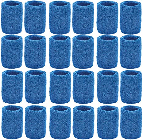 Unique Sports Athletic Performance Team Pack of 24 Wristbands (12 Pair)